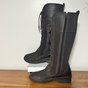 Clarks‎ Carima Pluma Waterproof Snow Winter Knee High Tall Boot Brown Size 6.5